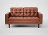 Hepburn 2 Seater Sofa Leather Stonewash Light Brown 274 / Natural