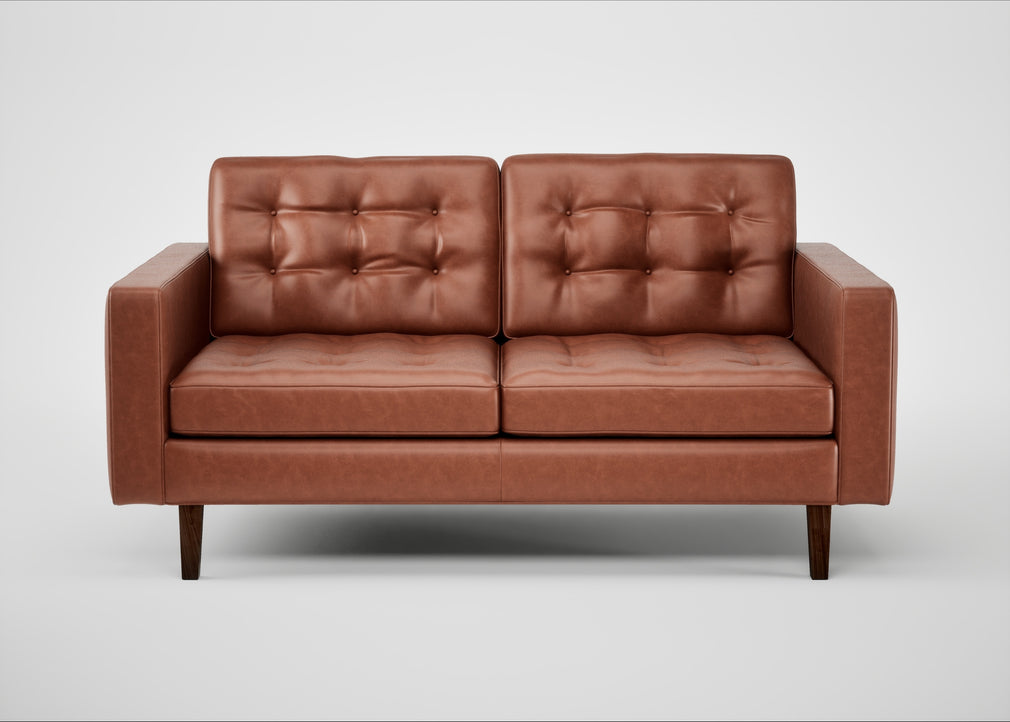 Hepburn 2 Seater Sofa Leather Stonewash Light Brown 274 / Natural