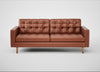 Hepburn 3 Seater Sofa Leather Stonewash Light Brown 274 / Natural