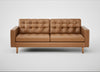 Hepburn 3 Seater Sofa Leather Stonewash Toffee 277 / Natural