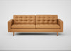 Hepburn 4 Seater Sofa Daino Leather Parchment / Natural