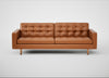 Hepburn 4 Seater Sofa Daino Leather Treacle / Natural