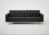 Hepburn 4 Seater Sofa Linea Leather Black 622 / Natural