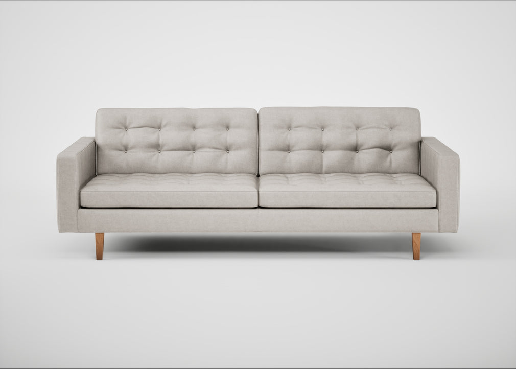 Hepburn 4 Seater Sofa Linea Leather White 634 / Natural