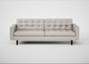 Hepburn 4 Seater Sofa Linea Leather White 634 / Wenge Black
