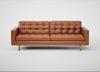 Hepburn 4 Seater Sofa Linea Leather Brown 680 / Natural