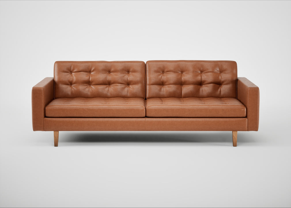 Hepburn 4 Seater Sofa Linea Leather Brown 680 / Natural