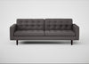 Hepburn 4 Seater Sofa Loop Boucle Granite / Wenge Black