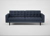 Hepburn 4 Seater Sofa Loop Boucle Navy / Wenge Black