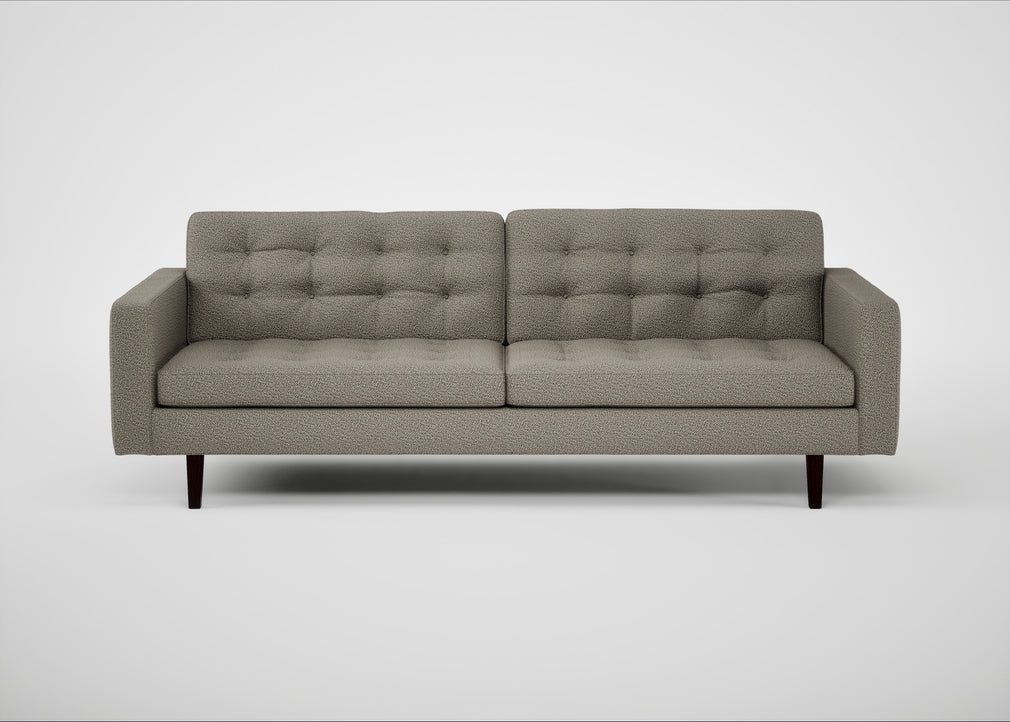 Hepburn 4 Seater Sofa Loop Boucle Taupe / Wenge Black