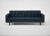 Hepburn 4 Seater Sofa Siena Cotton Deep Sea / Wenge Black