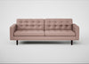 Hepburn 4 Seater Sofa Siena Cotton Dusky Pink / Wenge Black