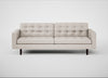 Hepburn 4 Seater Sofa Siena Cotton Natural / Wenge Black