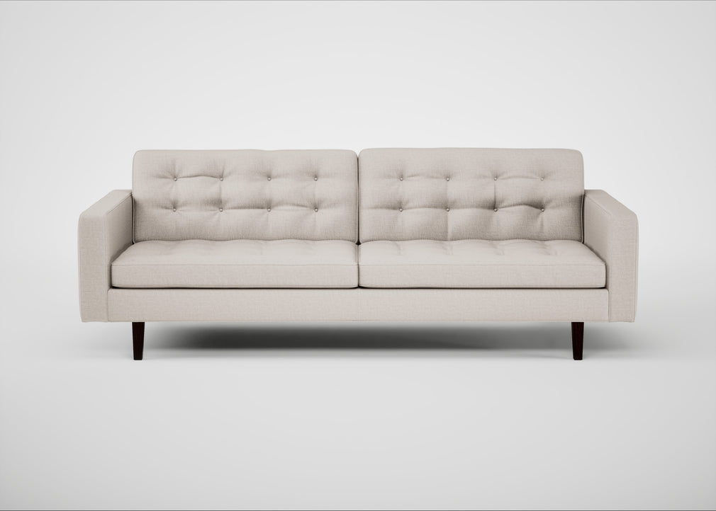 Hepburn 4 Seater Sofa Siena Cotton Natural / Wenge Black