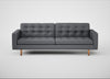 Hepburn 4 Seater Sofa Siena Cotton Shale Grey / Natural