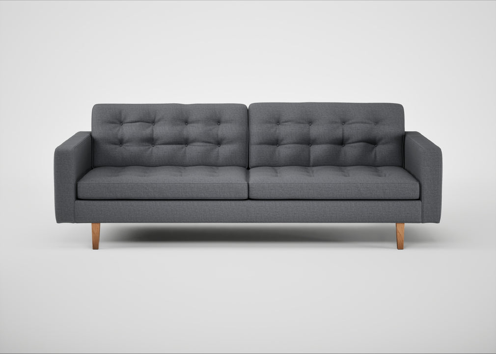 Hepburn 4 Seater Sofa Siena Cotton Shale Grey / Natural