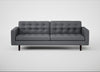 Hepburn 4 Seater Sofa Siena Cotton Shale Grey / Wenge Black