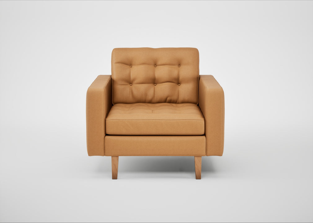 Hepburn Armchair Daino Leather Parchment / Natural