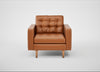 Hepburn Armchair Daino Leather Treacle / Natural