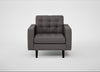 Hepburn Armchair Loop Boucle Granite / Wenge Black