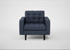 Hepburn Armchair Loop Boucle Navy / Wenge Black