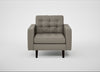 Hepburn Armchair Loop Boucle Taupe / Wenge Black