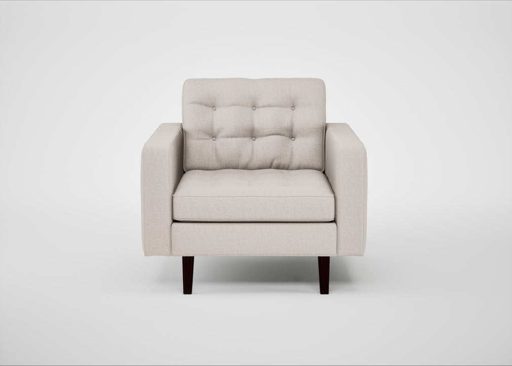 Hepburn Armchair Siena Cotton Natural / Wenge Black