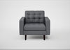 Hepburn Armchair Siena Cotton Shale Grey / Wenge Black