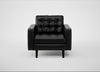 Hepburn Armchair Leather Stonewash Black 263 / Wenge Black
