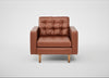 Hepburn Armchair Leather Stonewash Light Brown 274 / Natural