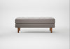 Hepburn Ottoman Daino Leather Elephant / Natural