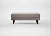 Hepburn Ottoman Daino Leather Elephant / Walnut