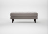 Hepburn Ottoman Daino Leather Elephant / Wenge Black