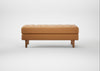 Hepburn Ottoman Daino Leather Parchment / Natural