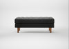Hepburn Ottoman Linea Leather Black 622 / Natural