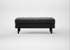 Hepburn Ottoman Linea Leather Black 622 / Wenge Black