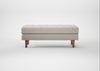 Hepburn Ottoman Linea Leather White 634 / Natural