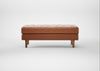 Hepburn Ottoman Linea Leather Brown 680 / Natural