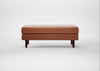Hepburn Ottoman Linea Leather Brown 680 / Walnut