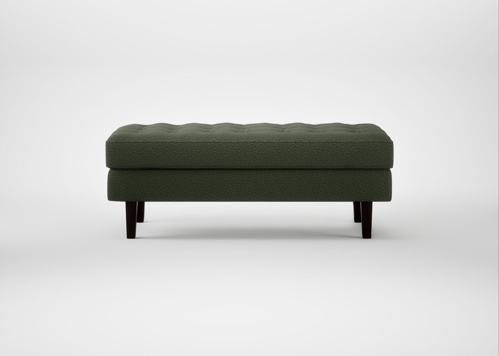 Hepburn Ottoman Loop Boucle Forest / Wenge Black