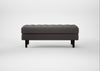 Hepburn Ottoman Loop Boucle Granite / Wenge Black