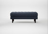Hepburn Ottoman Loop Boucle Navy / Wenge Black