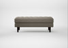 Hepburn Ottoman Loop Boucle Taupe / Wenge Black