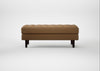 Hepburn Ottoman Siena Cotton Clay / Wenge Black