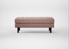 Hepburn Ottoman Siena Cotton Dusky Pink / Wenge Black