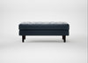 Hepburn Ottoman Leather Stonewash Navy Blue 279 / Wenge Black