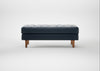 Hepburn Ottoman Leather Stonewash Navy Blue 279 / Natural
