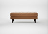 Hepburn Ottoman Leather Stonewash Toffee 277 / Wenge Black