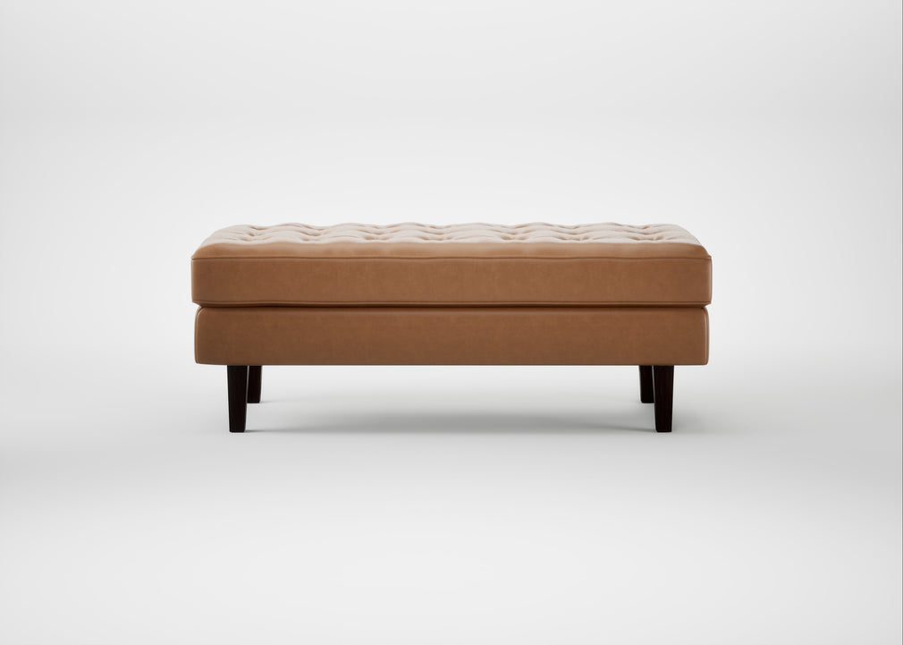 Hepburn Ottoman Leather Stonewash Toffee 277 / Wenge Black