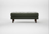 Hepburn Ottoman Leather Stonewash Vintage Green 278 / Walnut